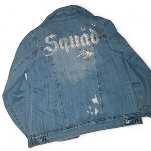 🌹The Children’s Place Girl’s Faux Fur Lined Denim Jacket w/ Beaded Design